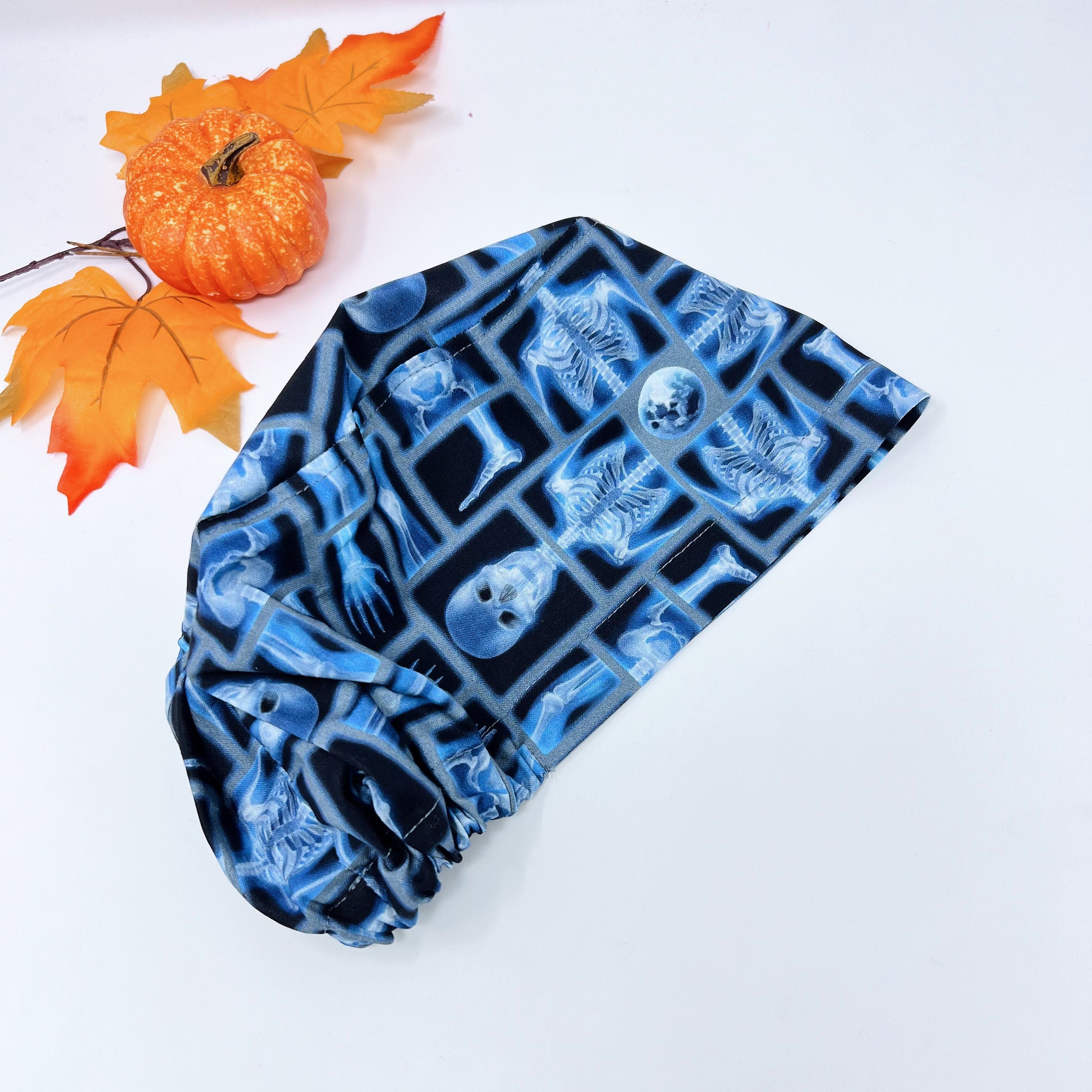 Halloween Euro Scrub Cap for Women, Surgical cap Satin Lined Option