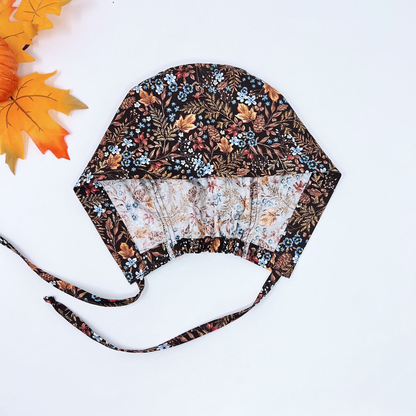 Fall flowers surgical cap. Medical Scrub Cap, Dental scrub cap, Scrub caps for women.