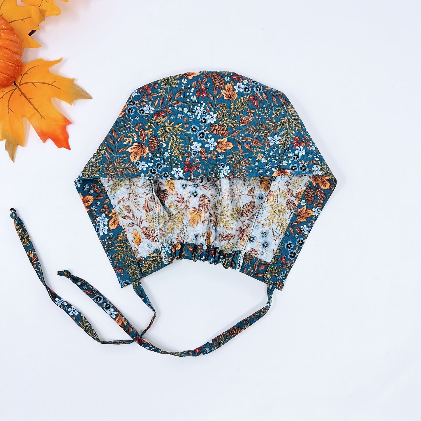 Fall flowers surgical cap. Medical Scrub Cap, Dental scrub cap, Scrub caps for women.