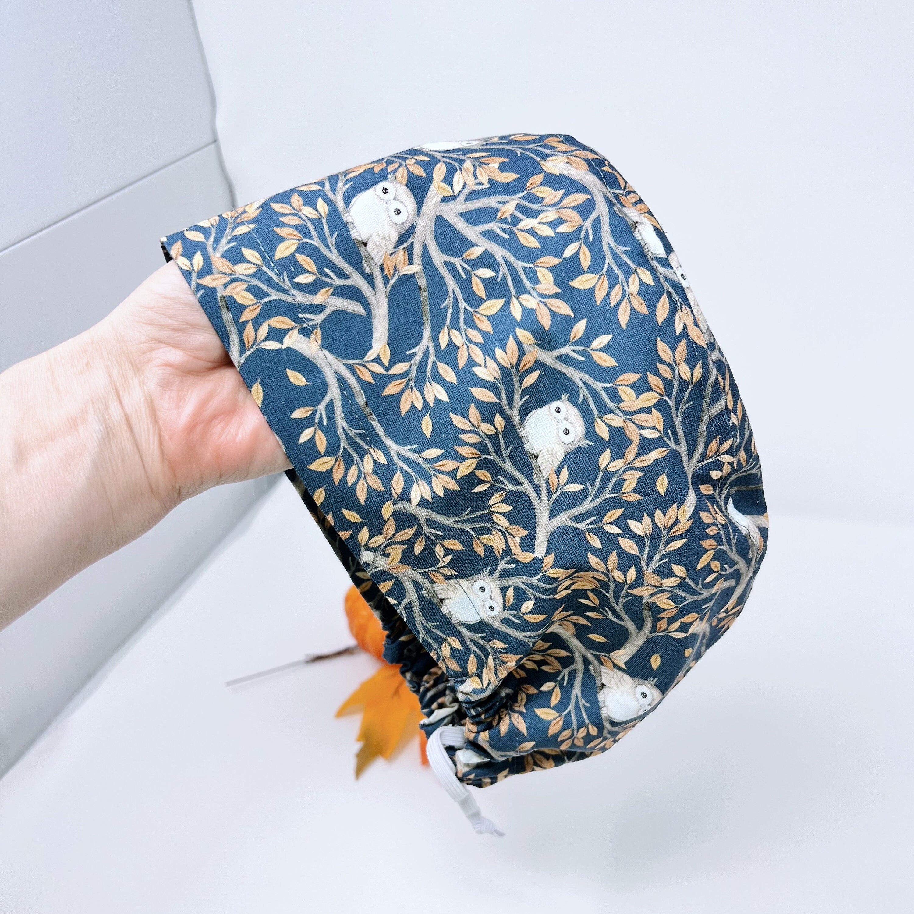 Owl Euro Scrub Cap for Women with Satin Lined Option by Paradise Caps.