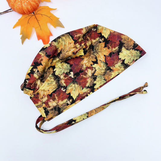 Fall flowers surgical cap. Medical Scrub Cap, Dental scrub cap, Scrub caps for women.