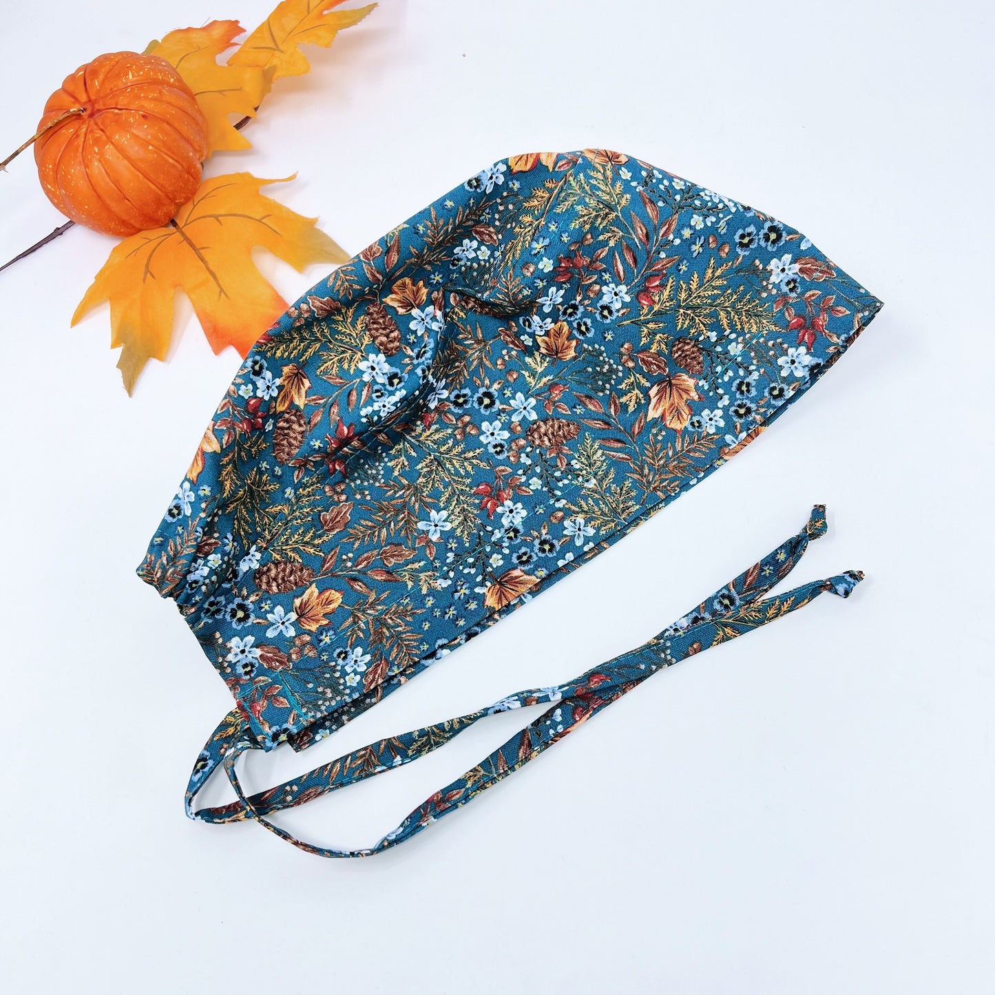 Fall flowers surgical cap. Medical Scrub Cap, Dental scrub cap, Scrub caps for women.