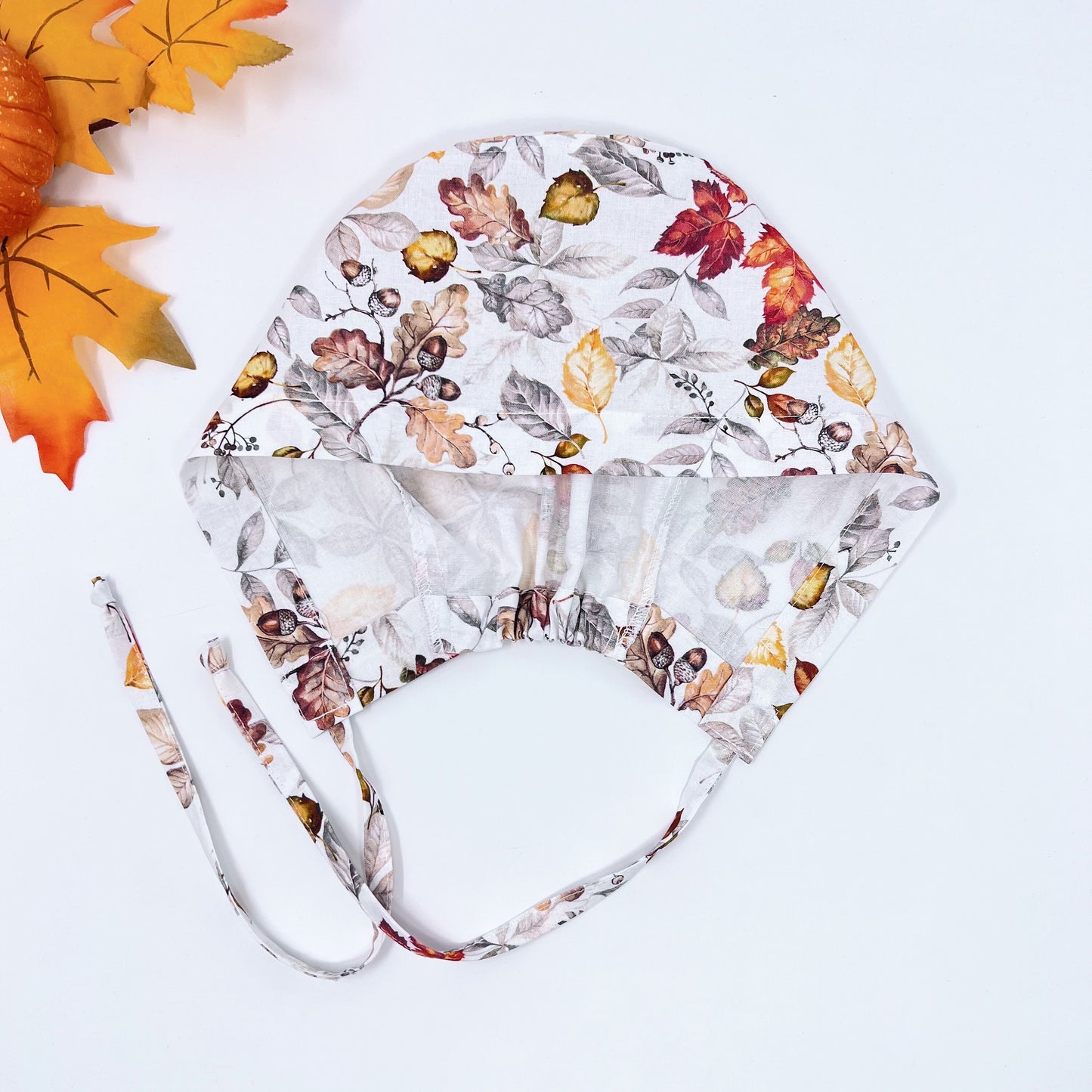 Fall flowers surgical cap. Thanksgiving Scrub Cap, Dental scrub cap, Scrub caps for women.