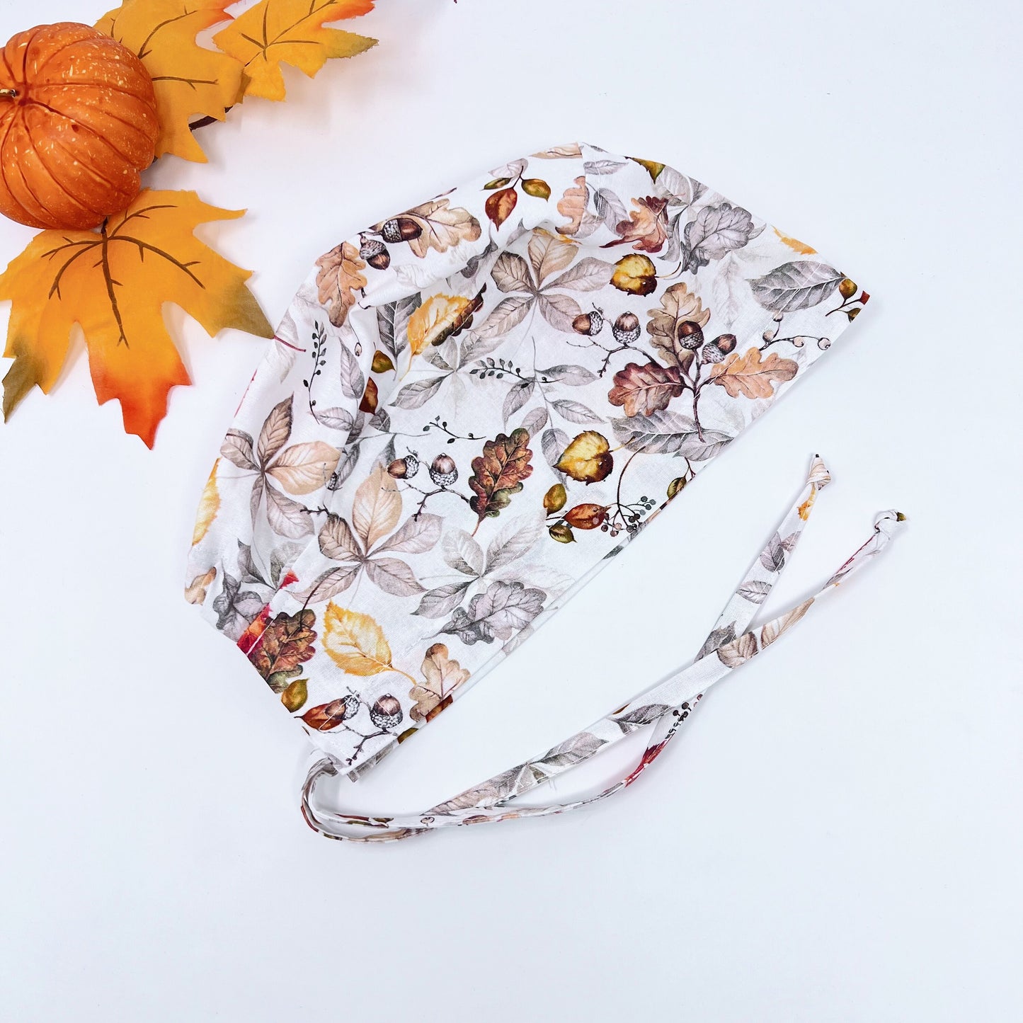 Fall flowers surgical cap. Thanksgiving Scrub Cap, Dental scrub cap, Scrub caps for women.