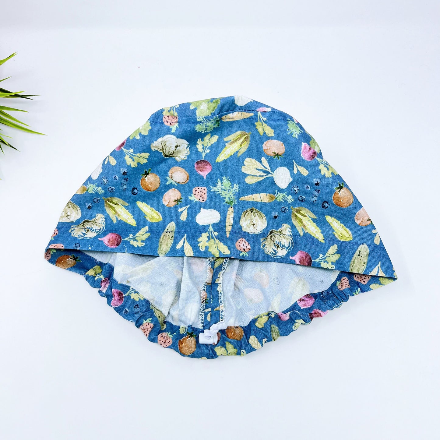 Vegetables Scrub Cap for Women, Surgical cap Satin Lined Option