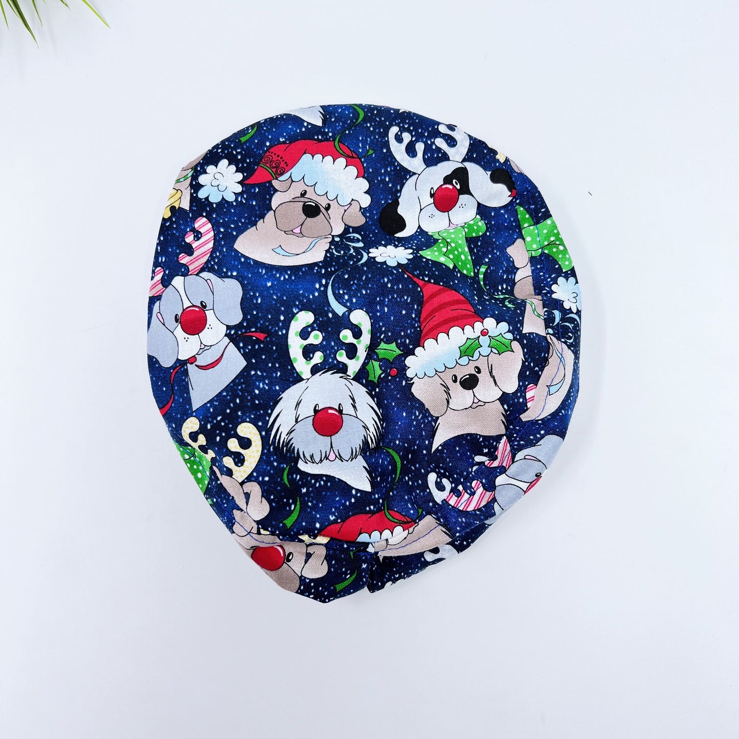 Christmas euro scrub cap. Funny surgical hat