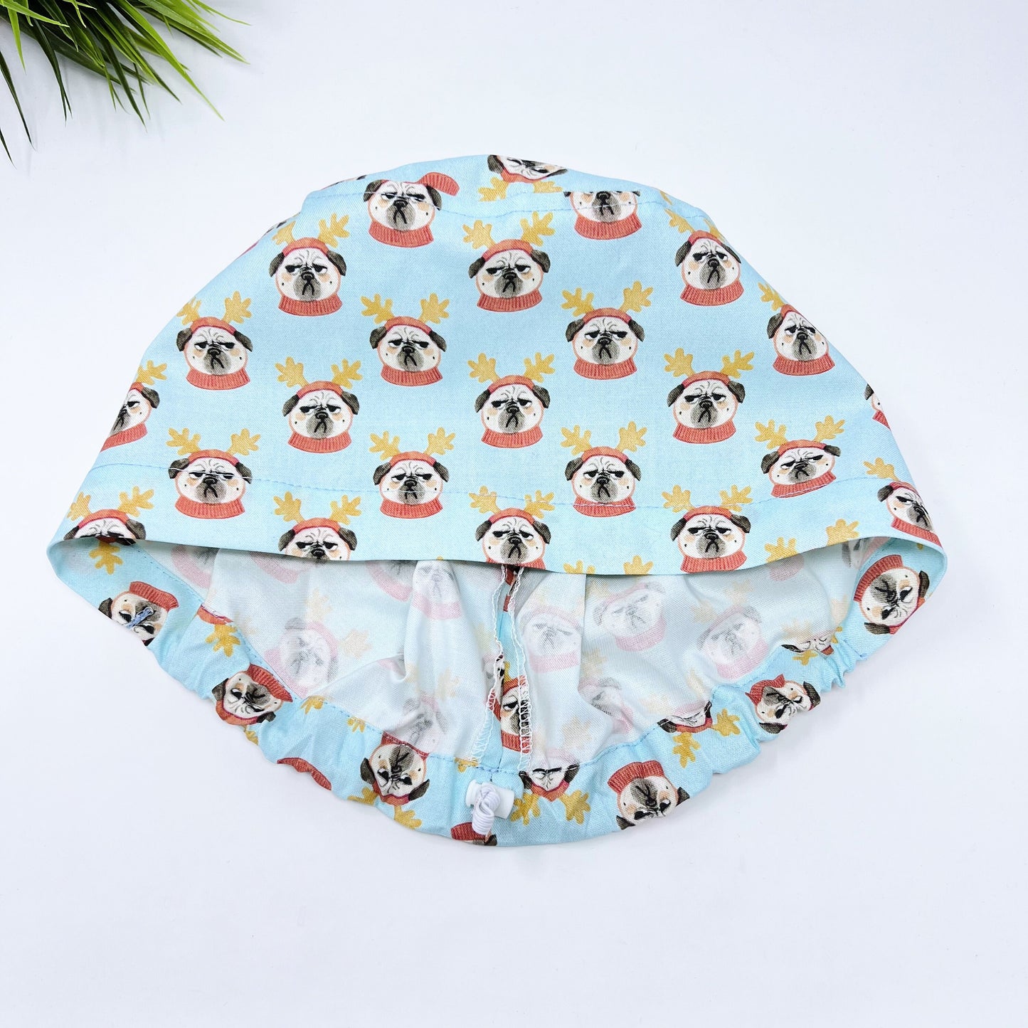 Christmas dogs scrub cap, euro scrub cap