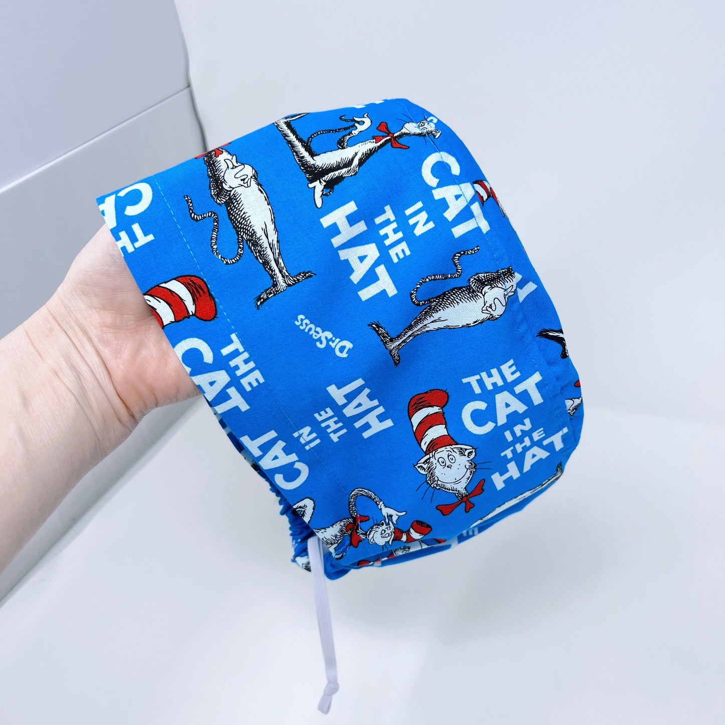 The cat in the hat scrub cap, euro scrub cap