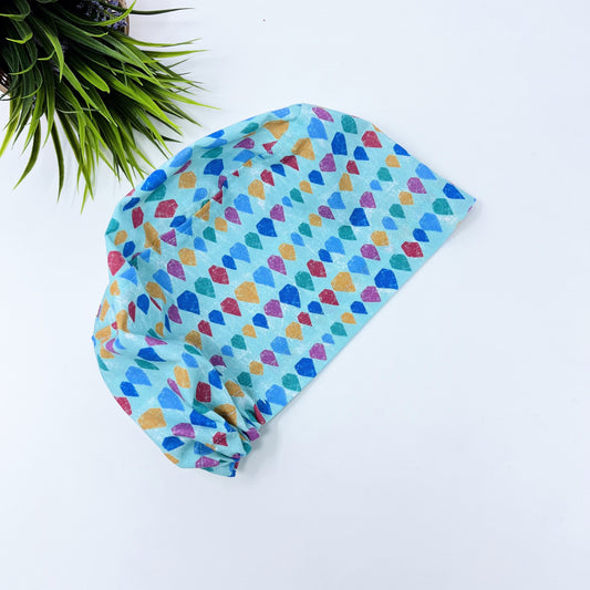 Aqua Scales Euro Scrub Cap for Women, Surgical cap Satin Lined Option