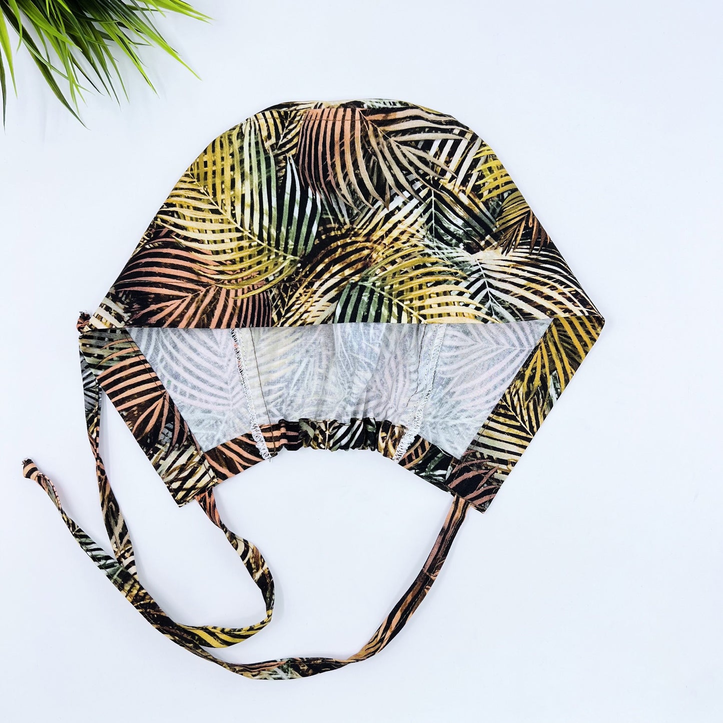 Tropical Forest Leaves scrub cap, Scrub caps for women. Scrub caps for men. Medical Scrub Cap.