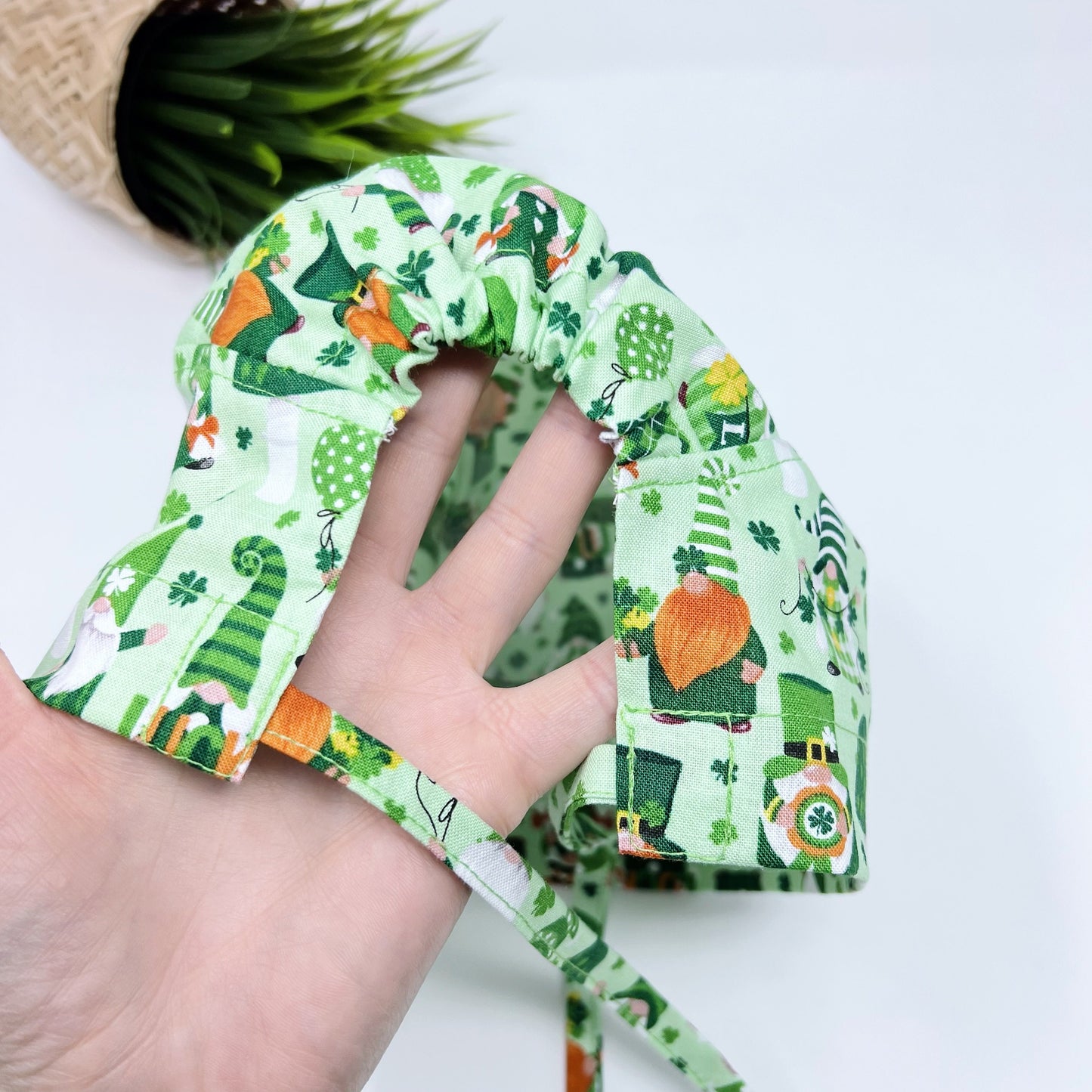 St. Patricks Day regular scrub cap. Luck Gnomes scrub cap for men.