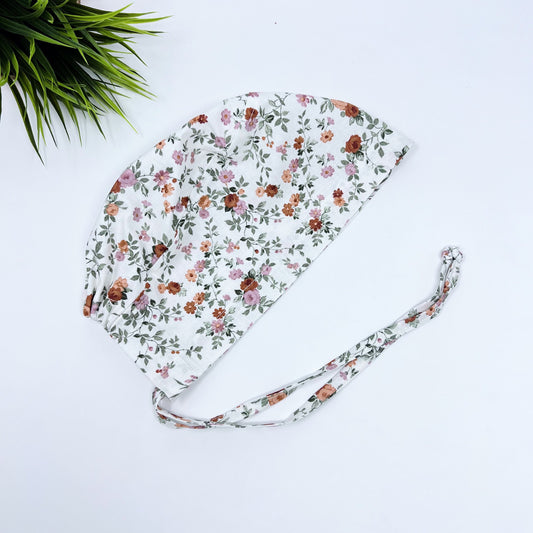 Emily Floral scrub cap, Scrub caps for women. Scrub caps for men. Medical Scrub Cap.