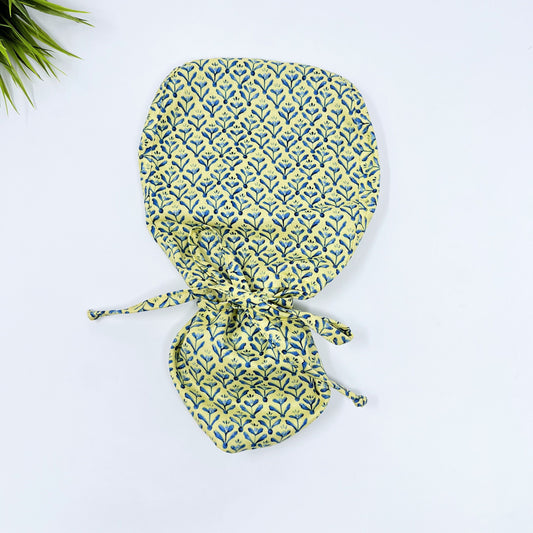 Sunshine & Dewdrops Ponytail scrub cap, Surgical cap women. Satin Lined Option Surgical cap with ponytail.