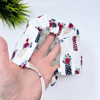 Vase Skull tie-back style surgical scrub cap for men by Paradise Caps.