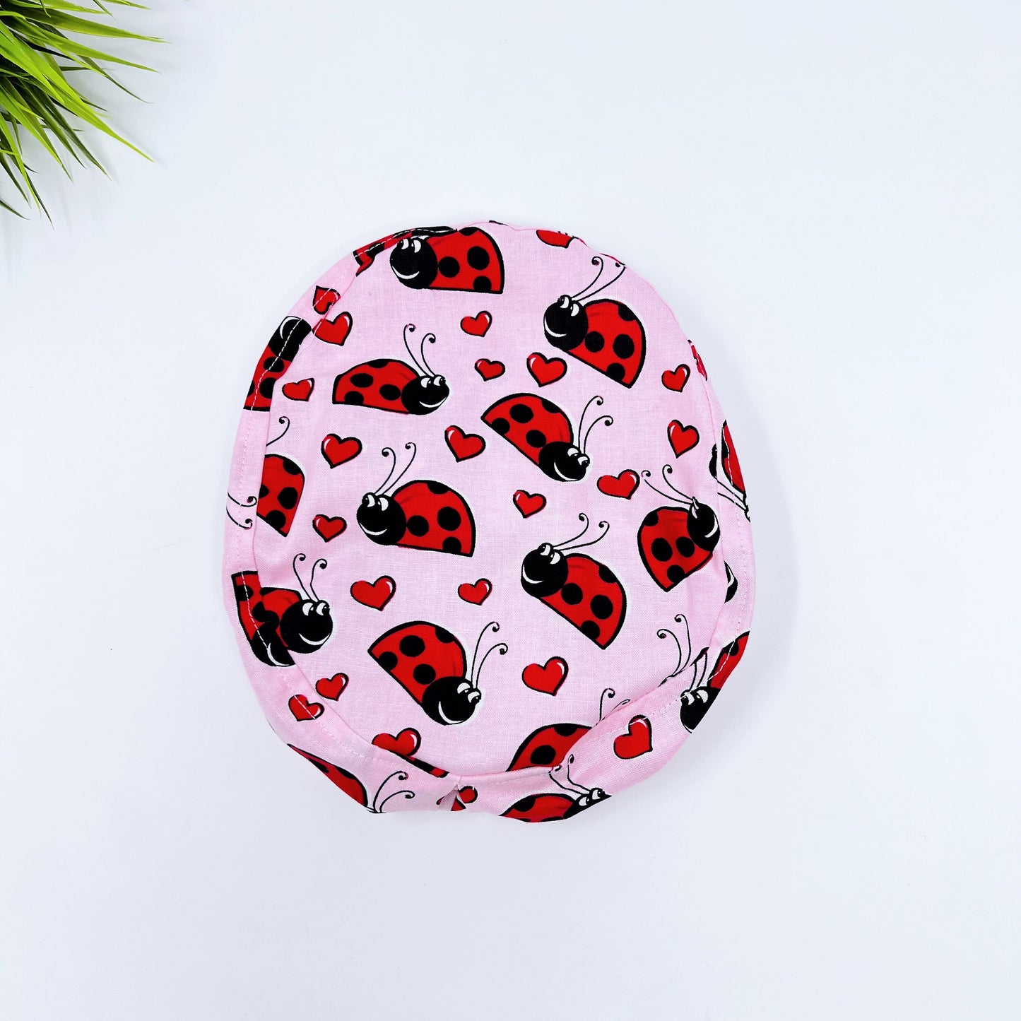 Ladybugs Euro Scrub Cap for Women, Surgical cap Satin Lined Option